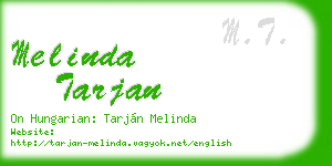 melinda tarjan business card